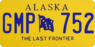 AK license plate GMP752