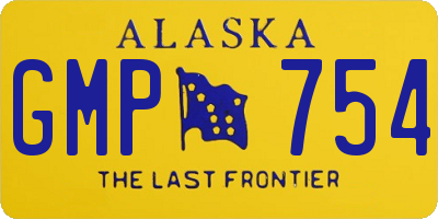 AK license plate GMP754