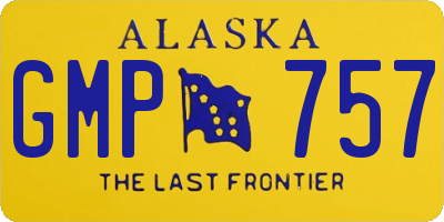 AK license plate GMP757