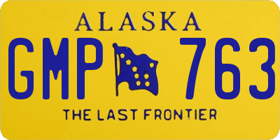 AK license plate GMP763