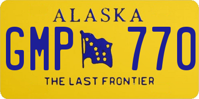 AK license plate GMP770