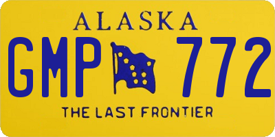 AK license plate GMP772
