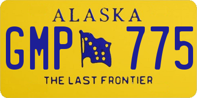 AK license plate GMP775