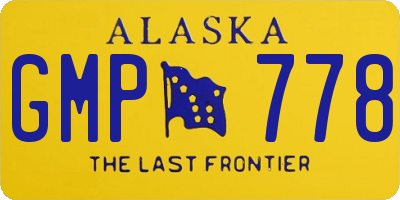 AK license plate GMP778