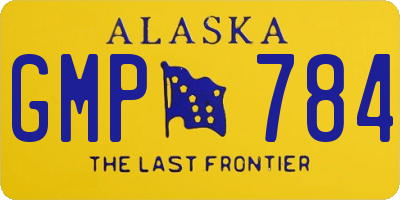 AK license plate GMP784