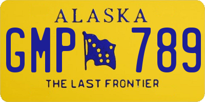 AK license plate GMP789