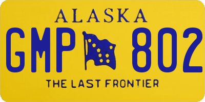 AK license plate GMP802