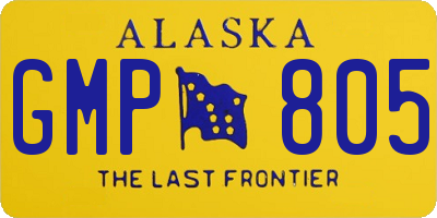 AK license plate GMP805