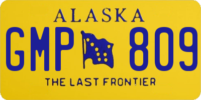 AK license plate GMP809