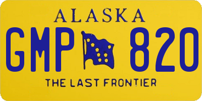 AK license plate GMP820