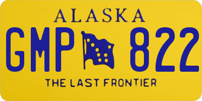 AK license plate GMP822