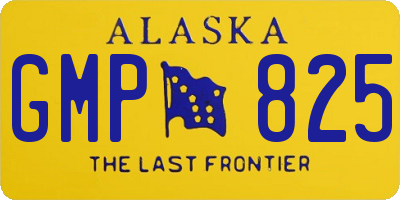 AK license plate GMP825