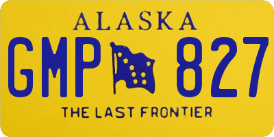 AK license plate GMP827