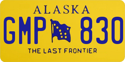 AK license plate GMP830