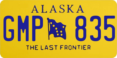 AK license plate GMP835