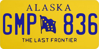 AK license plate GMP836