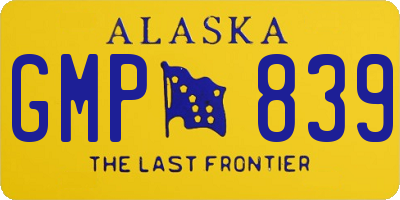 AK license plate GMP839