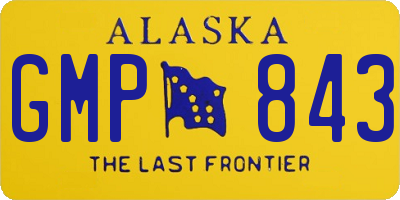 AK license plate GMP843