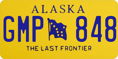 AK license plate GMP848