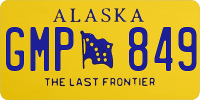 AK license plate GMP849