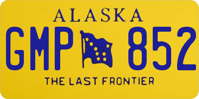AK license plate GMP852