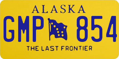 AK license plate GMP854