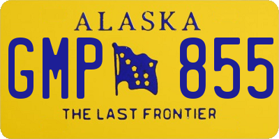 AK license plate GMP855