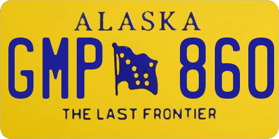 AK license plate GMP860