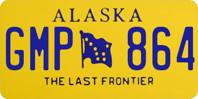 AK license plate GMP864