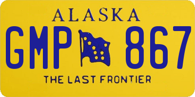 AK license plate GMP867