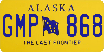 AK license plate GMP868