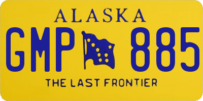 AK license plate GMP885