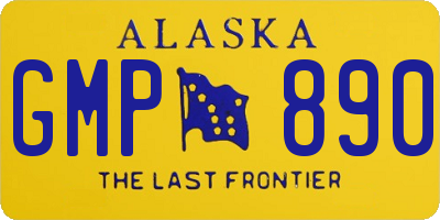 AK license plate GMP890