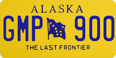 AK license plate GMP900