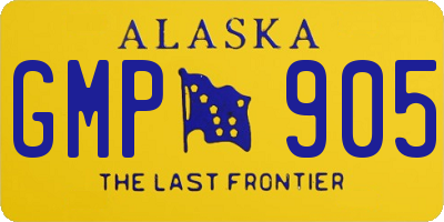 AK license plate GMP905