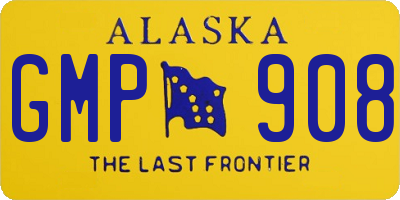 AK license plate GMP908