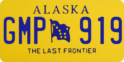 AK license plate GMP919