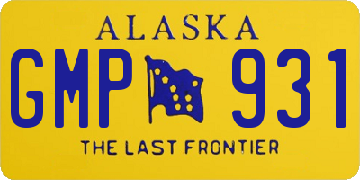 AK license plate GMP931