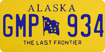 AK license plate GMP934