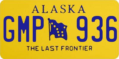 AK license plate GMP936