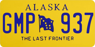 AK license plate GMP937
