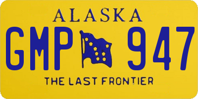 AK license plate GMP947