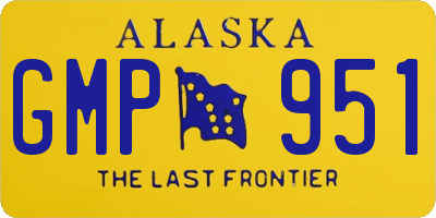 AK license plate GMP951