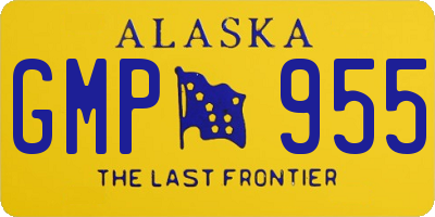 AK license plate GMP955