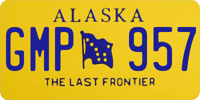 AK license plate GMP957