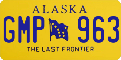 AK license plate GMP963