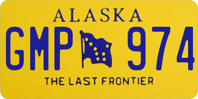 AK license plate GMP974