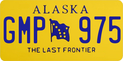 AK license plate GMP975