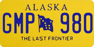 AK license plate GMP980