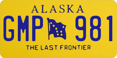 AK license plate GMP981